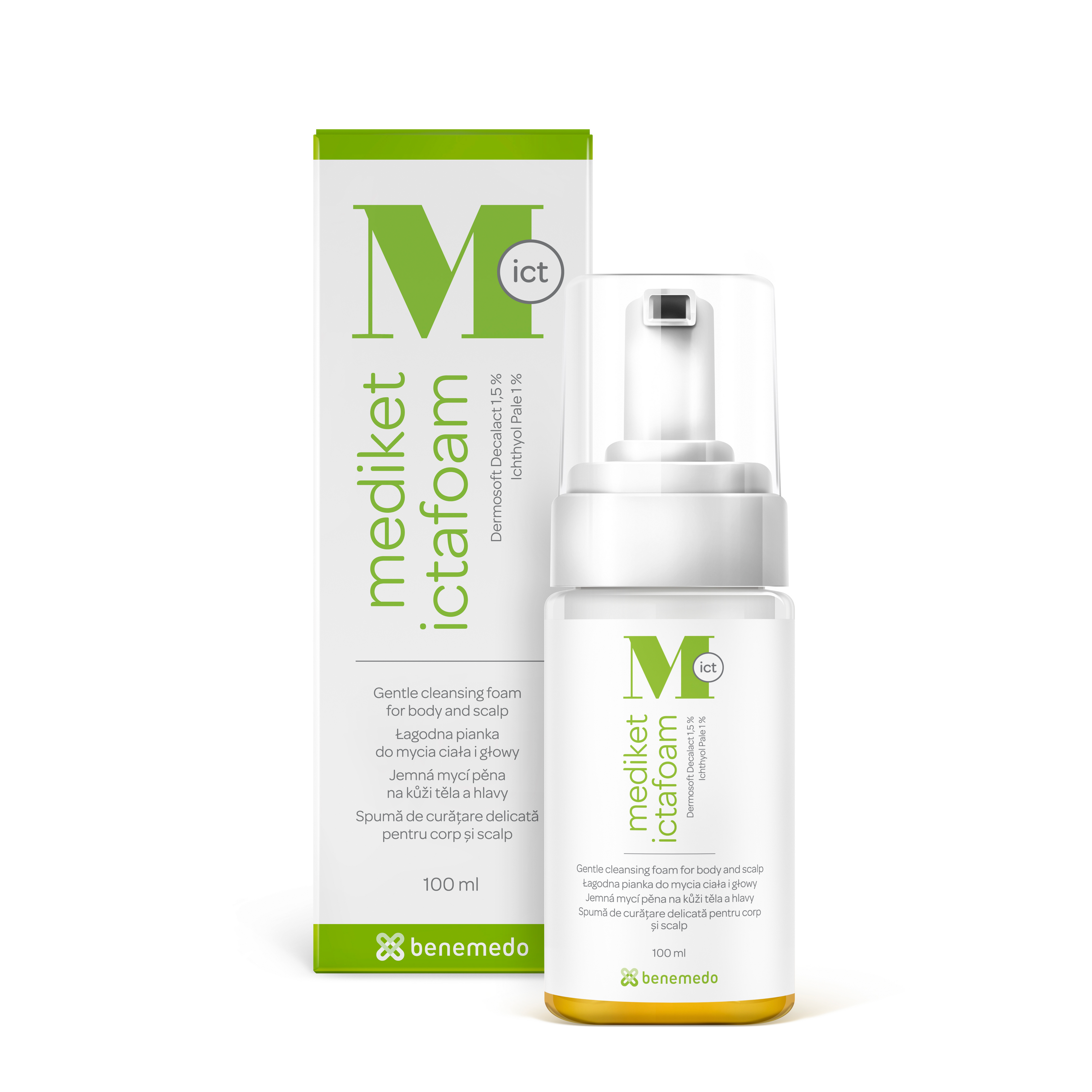 Mediket Ictafoam Prausimosi Putos, 100ml
