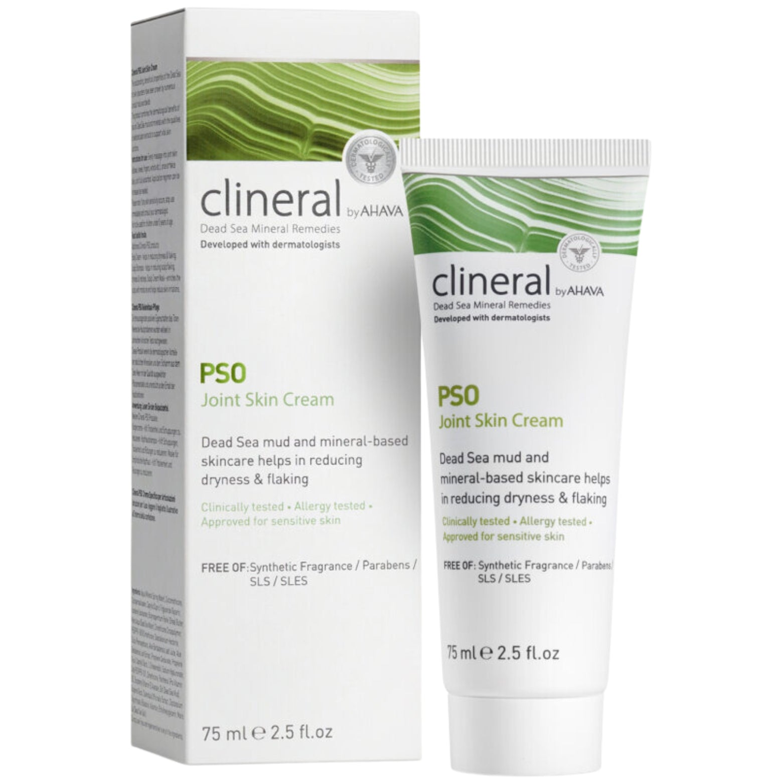 AHAVA CLINERAL PSO Alkūnių Ir Kelių Srities Odos Kremas, 75 ml