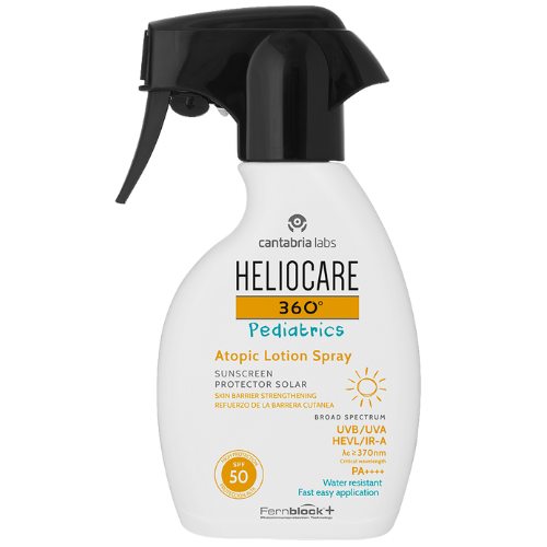 HELIOCARE 360 Pediatrics Purškiama Apsauga Nuo Saulės Atopinei Vaikų Ir Kūdikių Kūno Odai SPF50, 250 ml