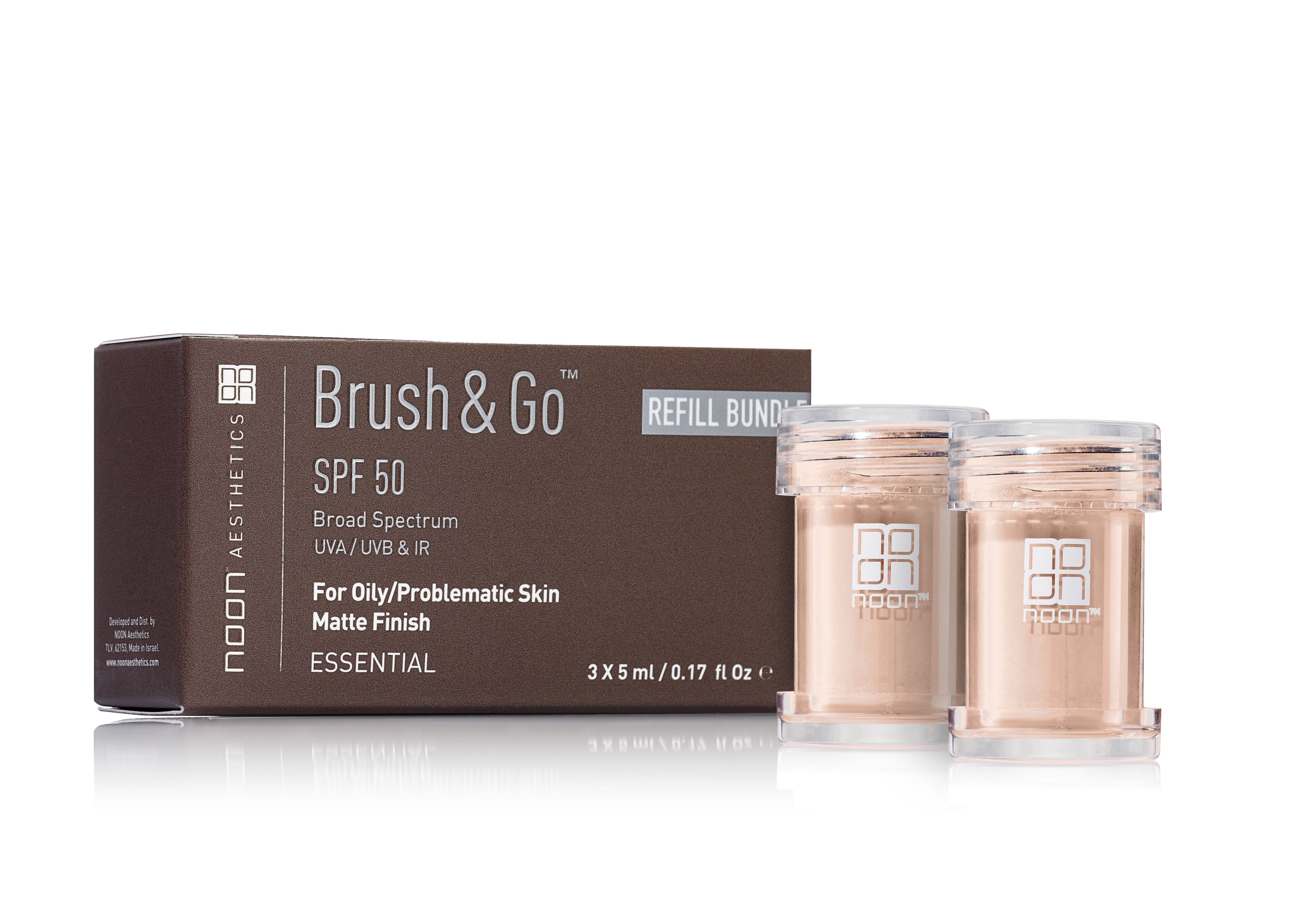 Noon Brush;Go Šepetėlio Papildymas Visiems Odos Tipams (Tone 01), 3x5 g