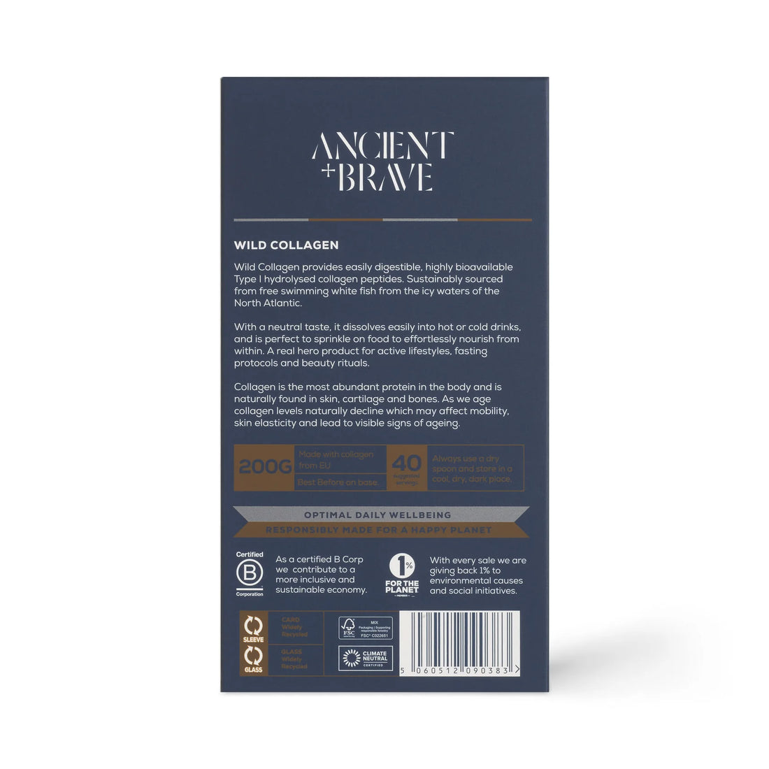 ANCIENT+BRAVE ,,Wild Collagen“ Jūrinis Kolagenas 200g