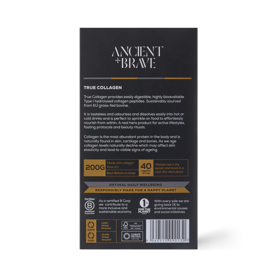 ANCIENT + BRAVE &quot;True Collagen&quot; Milteliai 200g