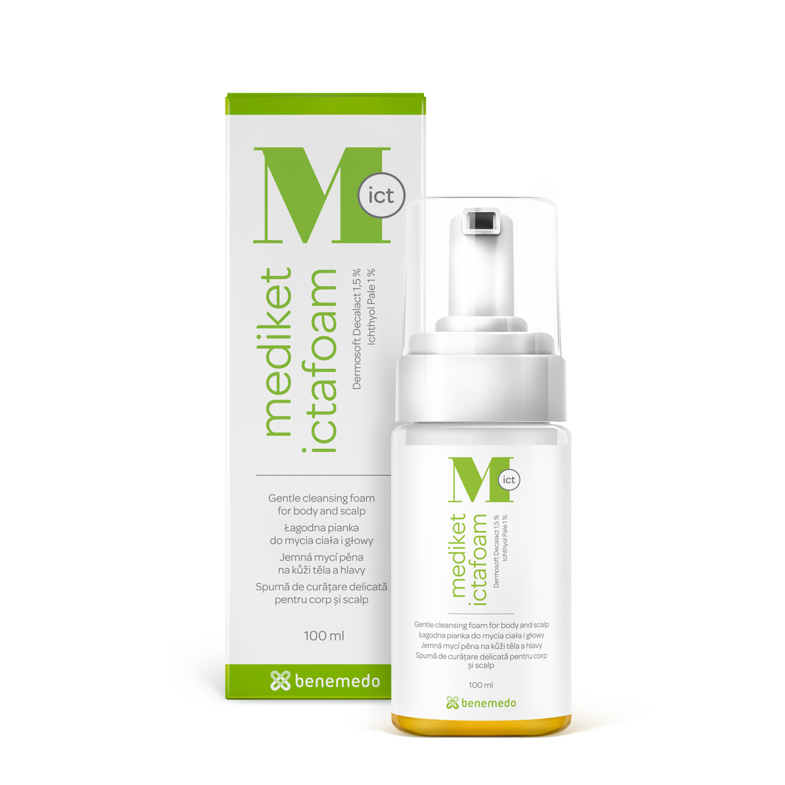 Mediket Ictafoam Prausimosi Putos, 100ml