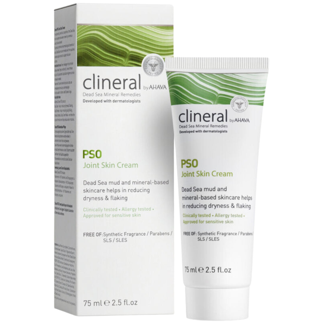 AHAVA CLINERAL PSO Alkūnių Ir Kelių Srities Odos Kremas, 75 ml