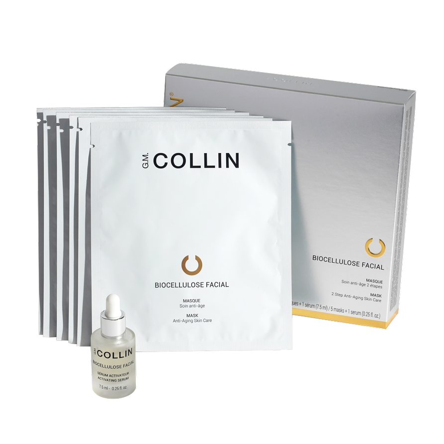 G. M. Collin Bioceliuliozinė Veido Kaukė Su Serumu, 5 Vnt + 7 ml