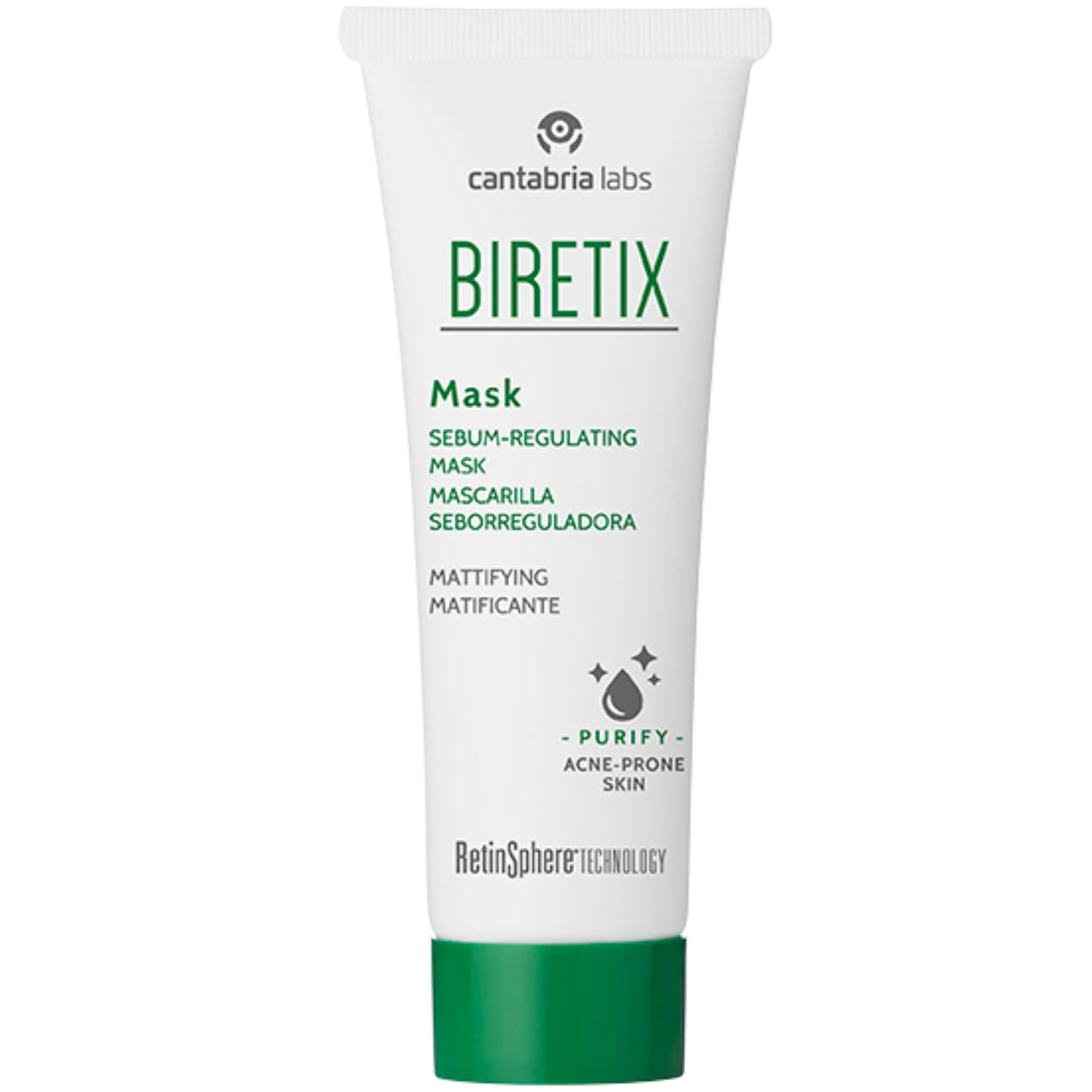 BIRETIX Sebumą Reguliuojanti Veido Kaukė, 25 ml