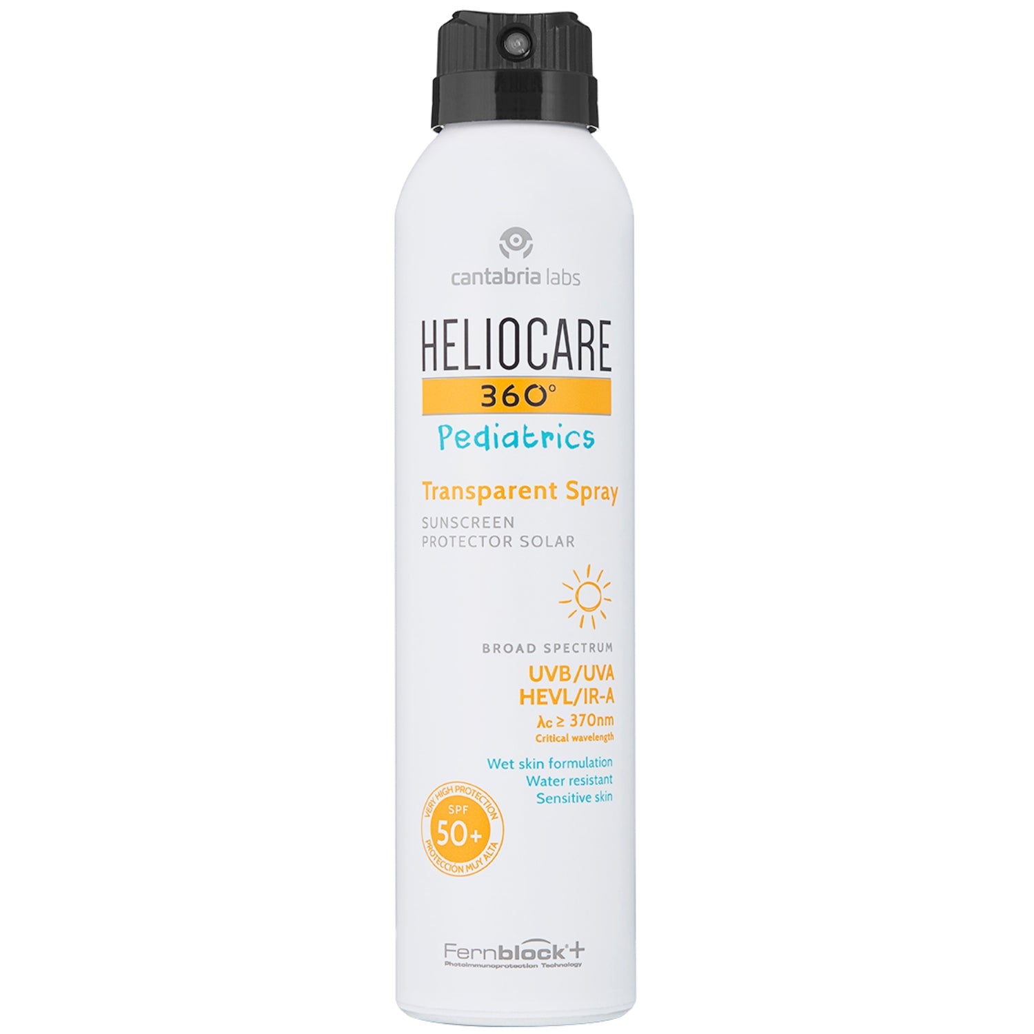 HELIOCARE 360 Pediatrics Transparent Purškiama Apsauga Nuo Saulės Vaikams SPF50+, 200 ml