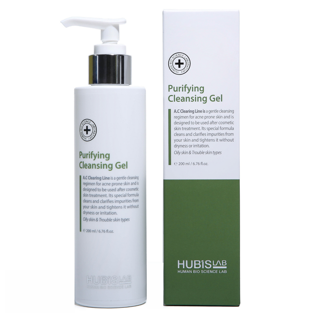 Hubislab Active Control Gelinis Veido Prausiklis, 200 ml