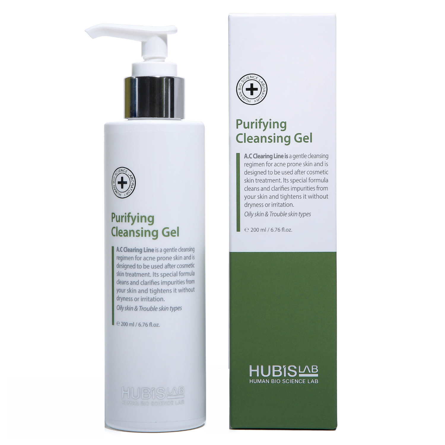 Hubislab Active Control Gelinis Veido Prausiklis, 200 ml