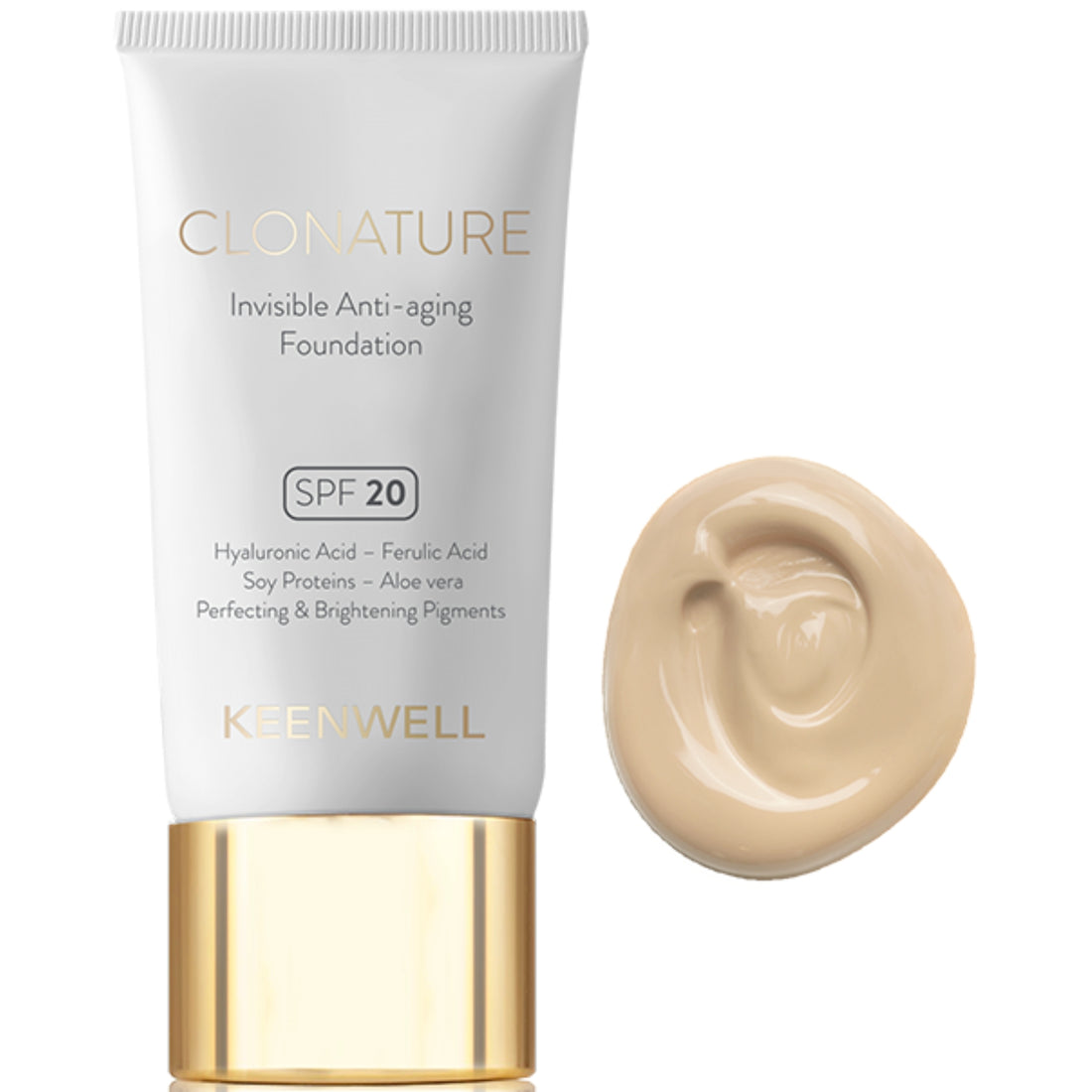 Keenwell Clonature Jauninantis Makiažo Pagrindas SPF20, 30 ml (Nr.1)