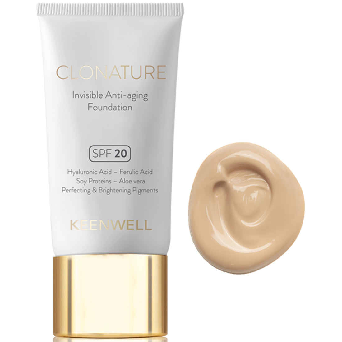 Keenwell Clonature Jauninantis Makiažo Pagrindas SPF20, 30 ml (Nr.2)