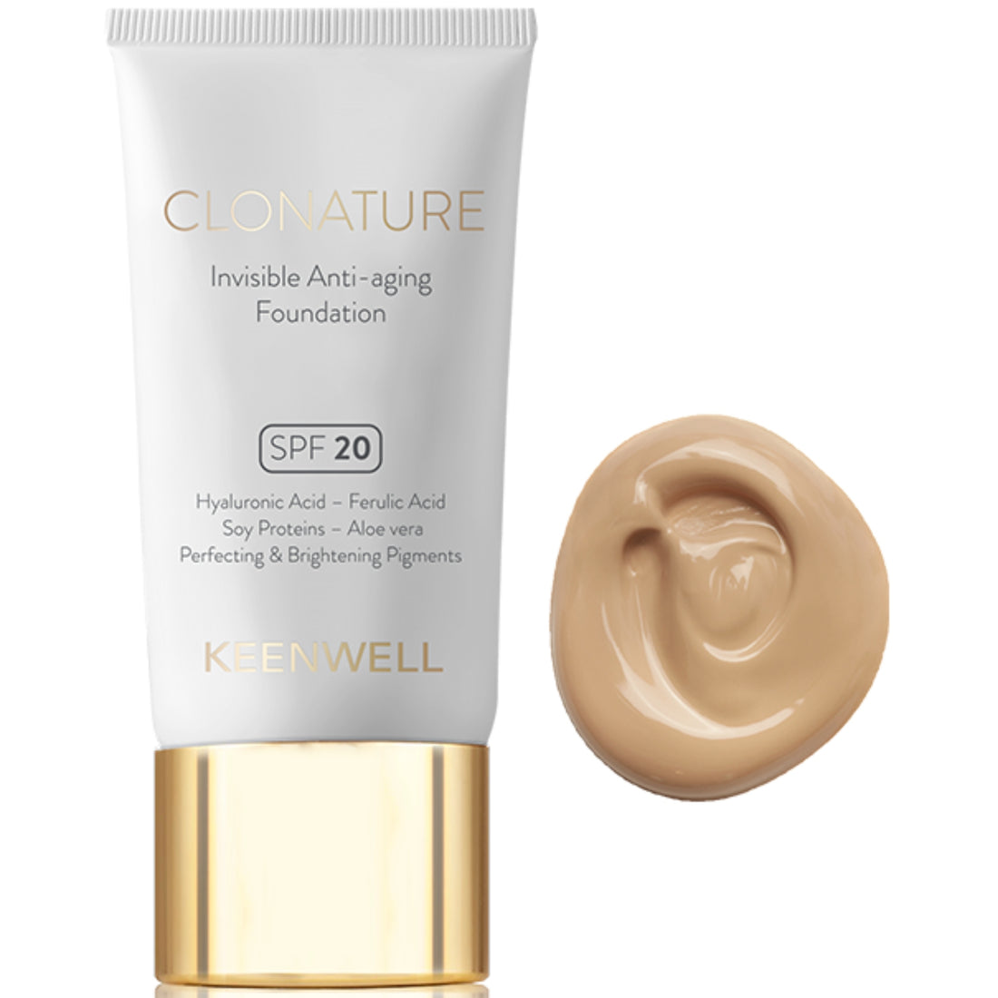 Keenwell Clonature Jauninantis Makiažo Pagrindas SPF20, 30 ml (Nr.5)
