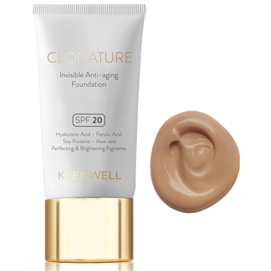 Keenwell Clonature Jauninantis Makiažo Pagrindas SPF20, 30 ml (Nr.6)