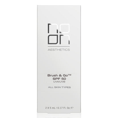 Noon Brush;Go Mineral Sun Protection Powder SPF 50 Visų Tipų Odai (Tone 01), 2x5 g