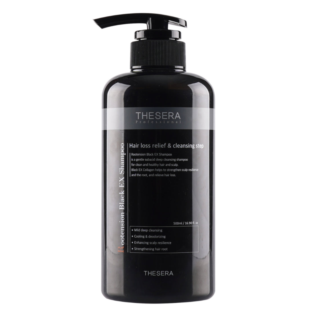 Thesera Rootension Black Ex Šampūnas, 500 ml